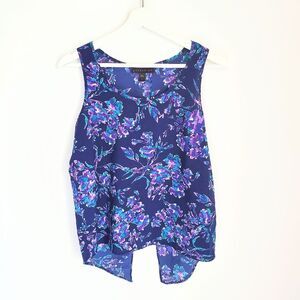 Attention Floral Open Back Blouse Size S